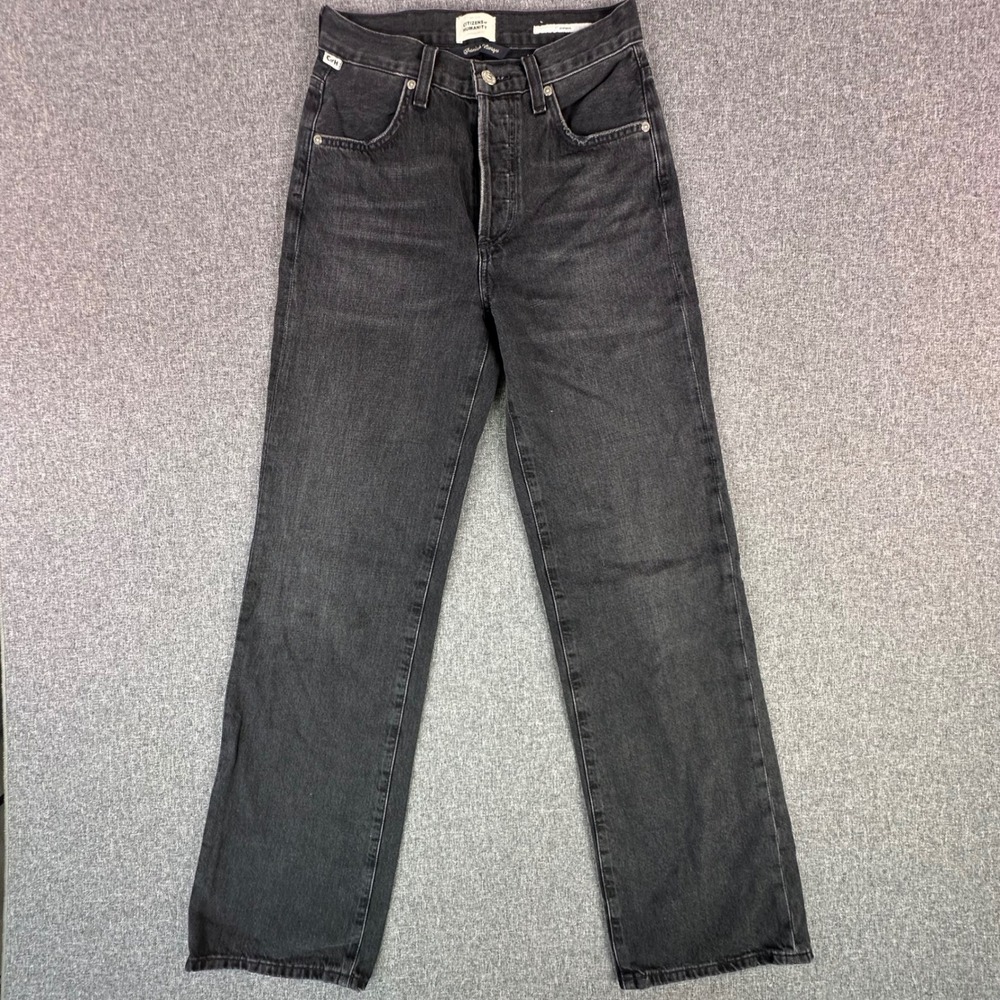 Citizens of Humanity Jeans Womens 24 Annina Dark Grey High Rise Wide Leg EXC
